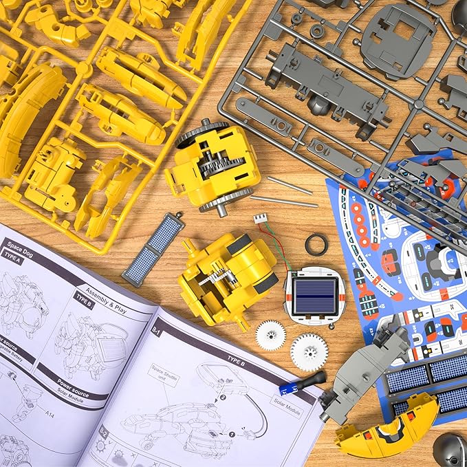 Lucky Doug STEM Projects for Kids Ages 8-12 12-16，6-in-1 Building Science STEM Kits for Boys Kids, Solar Robot Kit Space Toys Birthday Gifts for 8 9 10 11 12 13 14 15 16 Year Old Boys Girls Teens
