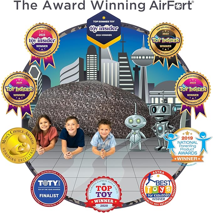 The Original Patented AirFort - Build A Fort in 30 Seconds, Inflatable Fort for Kids, Play Tent for 3-14 Years, A Playhouse Where Imagination Runs Wild, Fan not Included (Digi Camo)