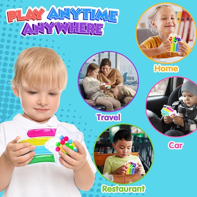 2 PCS Color Sorting Sensory Toys for Toddlers: Quiet Calm Down Corner Supplies for Kids - Fine Motor Matching Game for Preschool Learning Activities - Classroom Autism Sensory Products for Kids 3+