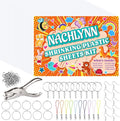 NACHLYNN Shrinky Plastic Sheets Kit 171Pcs Christmas Heat Shrink Sheets Shrinky Art Dink Keychain Kit for Kids Crafts Making Christmas Party Favors Supplies (Conventional)