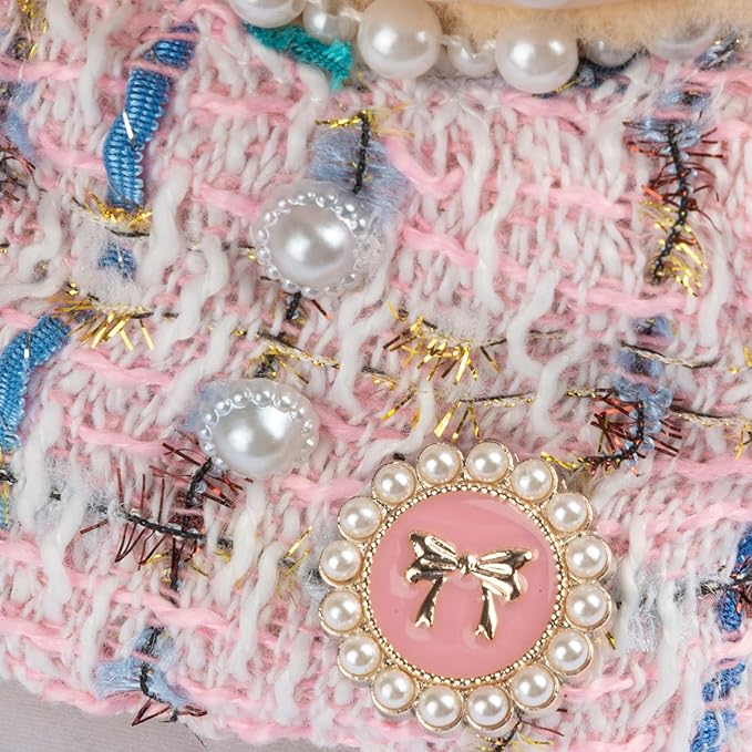 Premium Doll Clothes for Labubu - Luxury Chic Style Set for 17cm Dolls, Doll Outfit for Display, Collectors, Gift - Cute Miniature Fashion Accessories - Pink Crown (No Dolls)