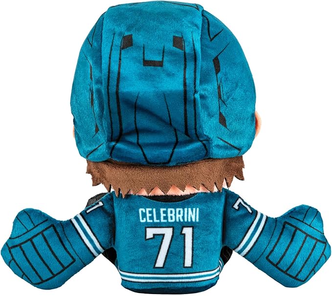 Bleacher Creatures San Jose Sharks Macklin Celebrini 8" Kuricha Sitting Plush - Soft Chibi Inspired NHL Player