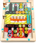 Busy Board,Kids Montessori Wooden Magnetic Toys: 3 4 5 6 Year Old Birthday Gifts for Boys Girls Preschool Educational Learning Activities Toy Sensory Autistic Puzzle Battle Game for Toddlers