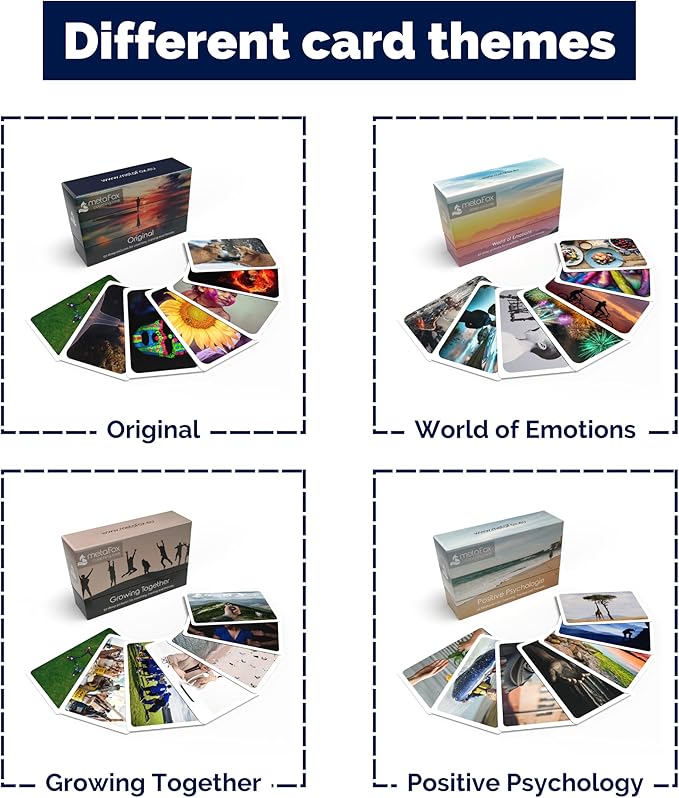 metaFox Coaching Picture Cards | Growing Together | Conversation Cards for Ice Breakers and Team Building Activities | Motivational Postcards for Your Next Coaching and Training Sessions