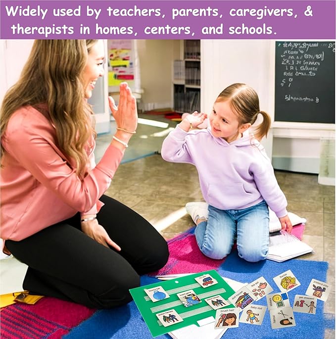 5 Small Color Dividers/Tabs Set (8”x5 Half Sheet) Perfect to Keep Your Loose Photo/Picture Symbol Communication Cards Organized. Autism ABA,ADHD, Language & Apraxia Aspergers