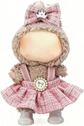 Clothes for LABUBU 17cm Doll (NO Doll), Outfit for LABUBU, Dress and Hairpin Set for LABUBU Dress Up, Fashion and Premium Dolls Accessories for LABUBU (Style B)