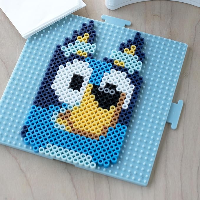 Perler 80-57182 Bluey Fused Bead Deluxe Box Kit, 10 Unique Patterns, Multicolor, 4473 Pieces