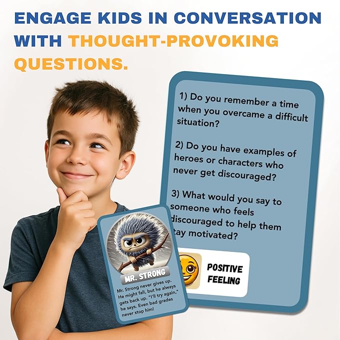 Feelings Explorer – 60 Emotion Cards for Kids Ages 7+ | Social Emotional Learning Game with Questions & Activities | SEL Tool for Parents, Teachers & Therapists | Bonus Cards Included