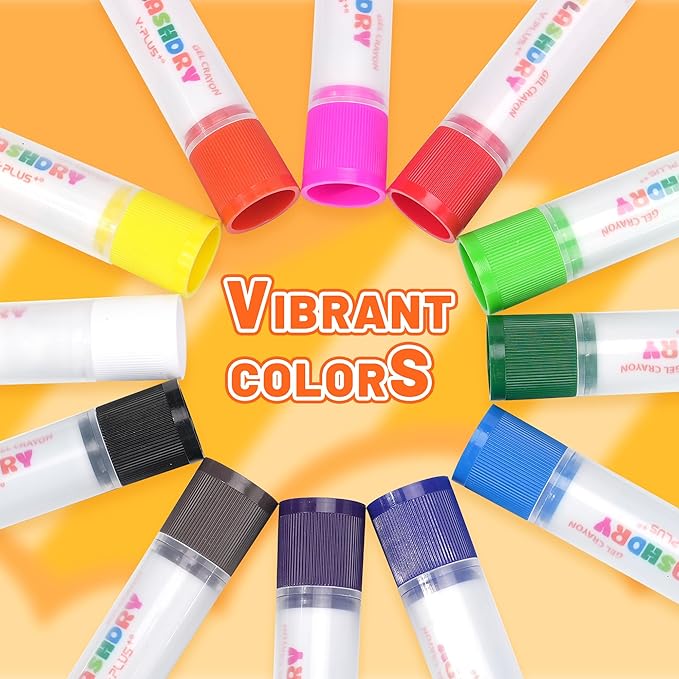 Flashdry Paint Sticks for Kids, 24 Colors Tempera Paint Set for Toddler, Non-toxic Washable Coloring Art Supplies for Ages 2-4 3-5 4-8