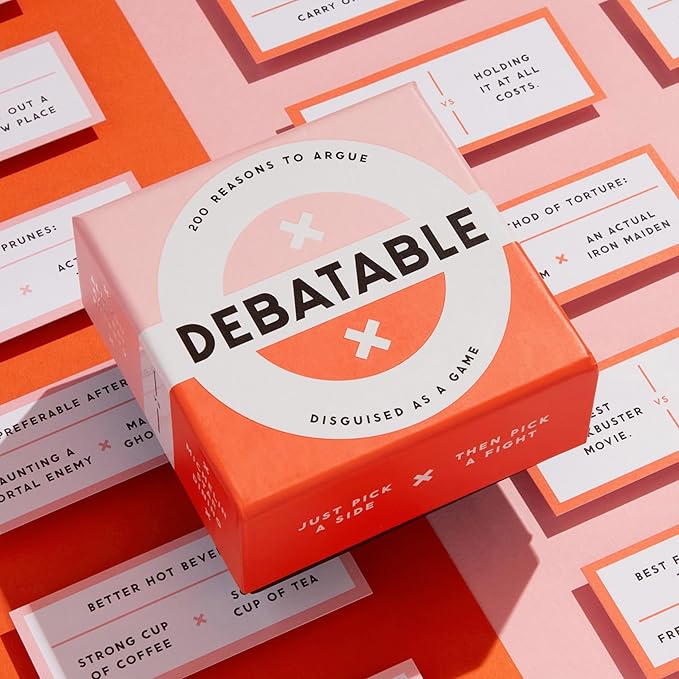 Brass Monkey Debatable Game Set | 200 Two-Sided Game Cards for Things to Argue About | Social Game | Great Gift for Adults