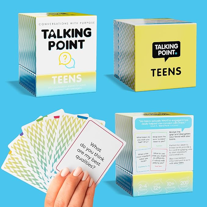 200 Conversation Cards for Teens - Engaging & Deep Questions to Build Trust, Encourage Self-Expression & Strengthen Relationships – Great for Parents, Teachers, Group Discussions & Quality Time