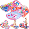 Baby Gyms Play Mats with Tummy Time Water Mat, Baby Activity Mat Play Piano Gym with 5 Sensory Toys for Babies, Music and Lights Boy & Girl Gifts for Infant Newborn Babies 0-3 4-6 6-9 6-12 Months