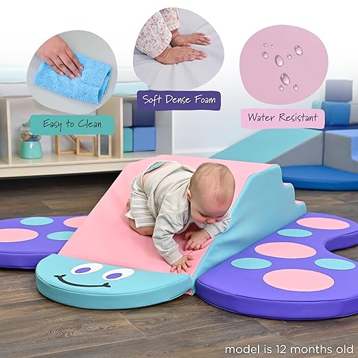 Children's Factory Nature Butterfly Climber, Toddler Indoor Playground Set, Soft Play Climbing for Toddlers, Pink Set