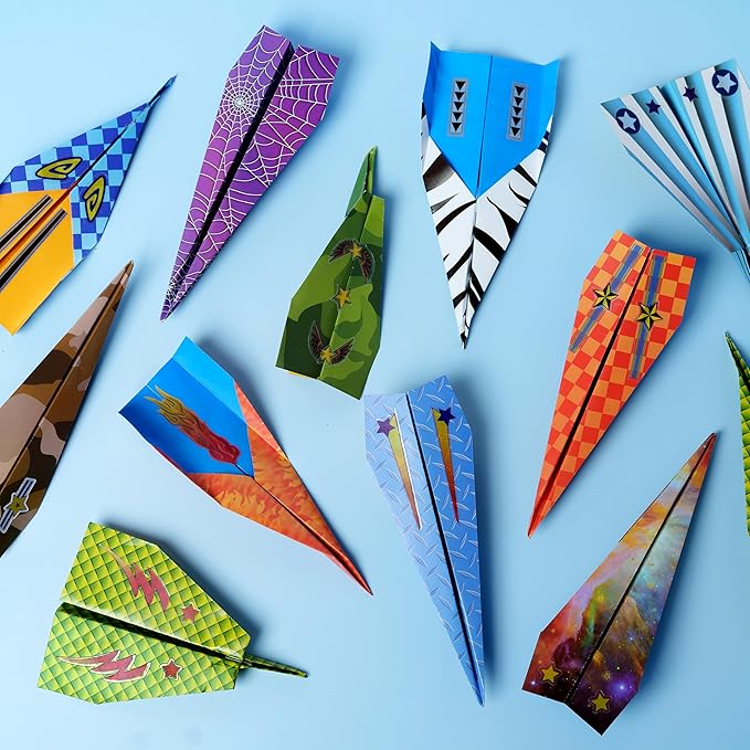 Creativity for Kids Paper Airplane Squadron - Create 20 Paper Airplanes, Crafts for Boys and Girls, Stocking Stuffers and Gift for Boys, Kids Activities (Ages 6+)