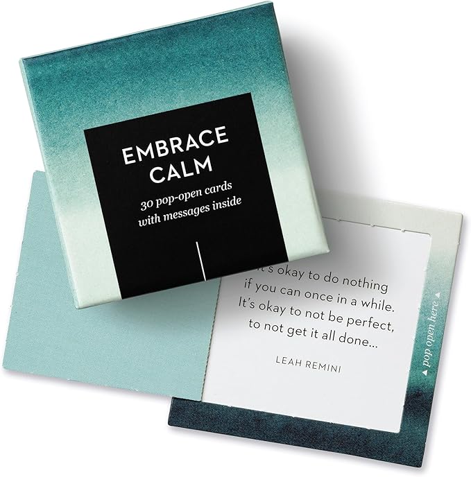 Compendium ThoughtFulls Pop-Open Cards — 4-Pack of Embrace Calm, Mindfulness, Live with Intention, Grateful – 120 Pop-Open Cards, Each with a Different Message Inside