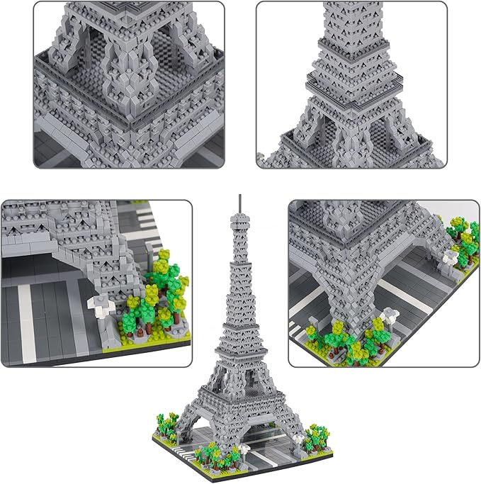 Building Blocks Set 3585 Pieces Architecture Eiffel Tower Model Building Kit World Famous Architecture Model Micro Building Blocks