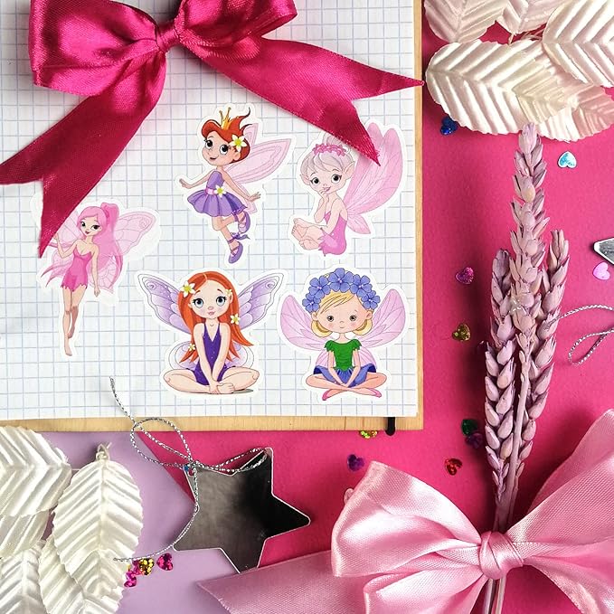 BulbaCraft Fairy Stickers and Decals for Laptop, Fairy Decorations for Birthday Party, Gifts for Women & Men