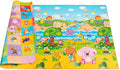 Baby Care Play Mat (Large, Playful - Pinko & Friend) 82'' x 55'' Original One-Piece Reversible Rollable Waterproof Play Mat for Infants, Babies, Toddler, and Kids
