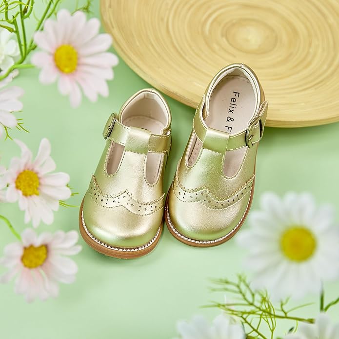 Felix & Flora Toddler Little Girl Mary Jane Dress Shoes - Ballet Flats for Girl Party School Shoes