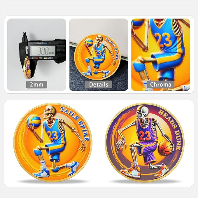 AtSKnSK Memento Mori Coin Momento Mori Coin Skull Coin Stoic Gifts Memento Mori Calendar Living Memento Mori Amor Fati Coin (Skeleton Decision)