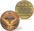 Philippians 4:13 Christian Challenge Coin – Path of Faith Religious Token with Bible Verse – I Can Do All Things Through Christ – Inspirational Gift for Men & Women