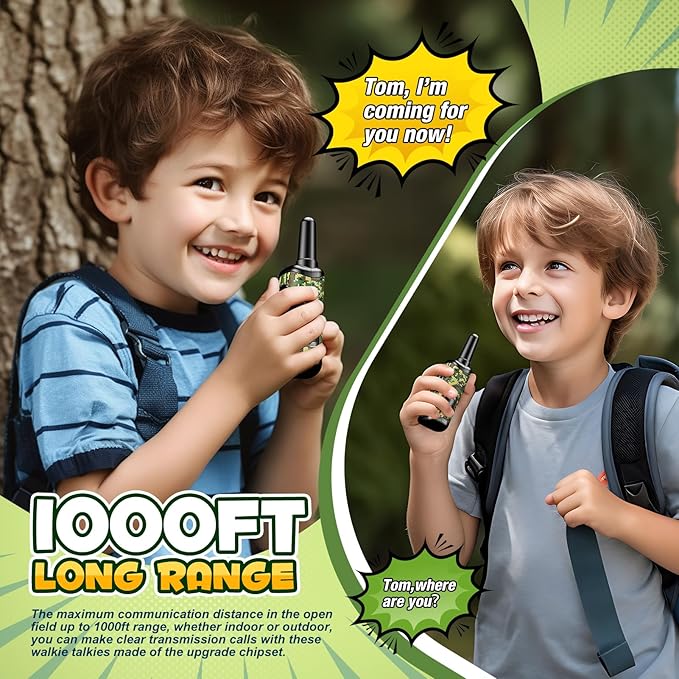 Toys for 3-8 Year Old Boys: comedyfun Mini Robots Walkies Talkies 2 Pack Christmas Birthday Gifts for 3 4 5 6 7 8 Year Old Boys Grandkids Toys Age 5 6 7 8 Stocking Stuffers Hiking Camping