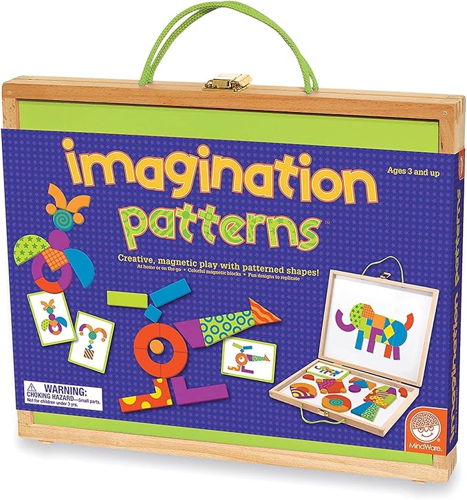 MindWare Imagination Patterns- Creative, Magnetic Play with Patterned Shapes!