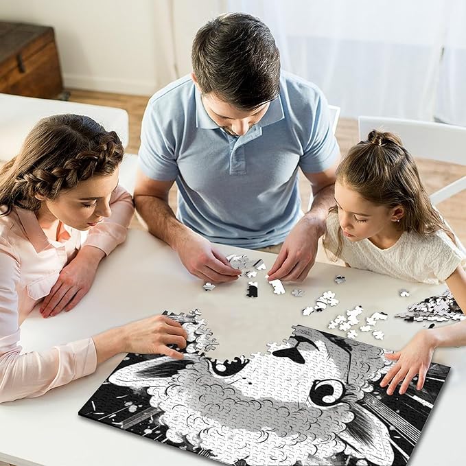Sheep 500 Pieces 3D Animal for Adults Fun Thickened Wooden Jigsaw Puzzles Education Game Stress Relief Toy Toy Intellectual Game Decoration Challenge Educational 500pcs (52x38cm)