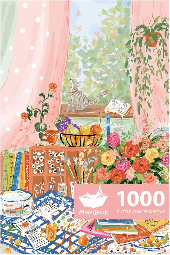 MOMIBOOK Puzzles for Adults 1000 Pieces Jigsaw Puzzles of Gentle Breeze, Twinkle Laminate Painting Image Desktop Pzulles Difficult Challenging Impossible Puzzle Unique Christmas Birthday Gifts