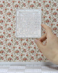 iLAND 1/12 Scale Accessories of Dollhouse Windows, Wooden DIY Dollhouse Building Supplies, Complete Miniature Windows Kit w/Wooden Frame & Grid Pattern PVC Film