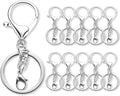 10 Pack a Set Metal Lobster Claw Clasps and Key Rings, Key Chain Accessories, Keychain Making kit for Keys, Art Crafts, Jewelry Making, Silver