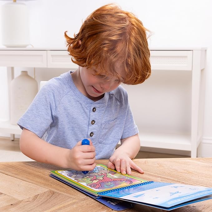 Melissa & Doug On The Go Water Wow! Mess Free Coloring Book, Reusable Water-Reveal Activity Pad, Dinosaurs, Travel Toys, Party Favors, for Toddlers & Kids Ages 3+