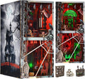 Haunted Mansion Book Nook Kit, Halloween DIY Miniature Dollhouse Kit, Miniature House Kit for Adults and Teens, Horror 3D Wooden Puzzle Bookend Bookshelf Insert Decor with LED Light