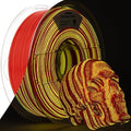 AMOLEN PLA 3D Printer Filament 1.75mm, Glow in the Dark Shiny Multicolor Red Yellow Filament, Fast Color Change Filament for 3D Printer, Best with UV Lamps, 1kg Spool, Dimensional Accuracy +/- 0.02 mm
