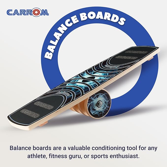 Carrom Balance Board – Balancing Board for Skateboard, Hockey, Snowboard & Surf Training – Balance Exercise Equipment (300-pound weight limit)