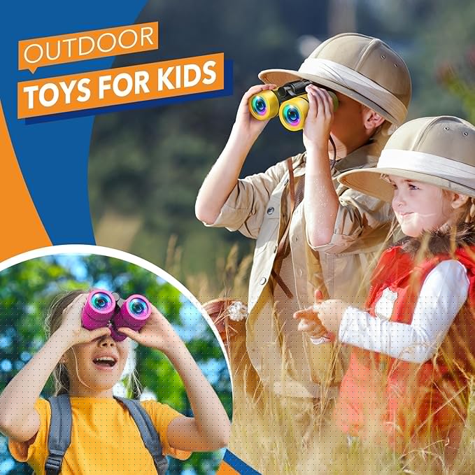 Toys for 3-7 Year Old Girl Boy: LET'S GO! Bird Watching Binoculars for Kids Ages 3 4 5 6 7 Year Old Girls Boys Outside Learning Toy for Kid Christmas Preschool Gift Toddler Binoculars Toy Stuffers