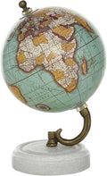Deco 79 Marble Globe with Marble Base, 5' x 5' x 8', Teal