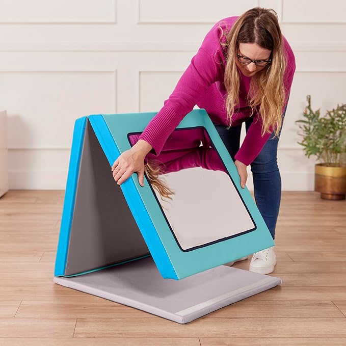 ECR4Kids SoftZone Folding Floor Mirror, Sensory Toy, Contemporary