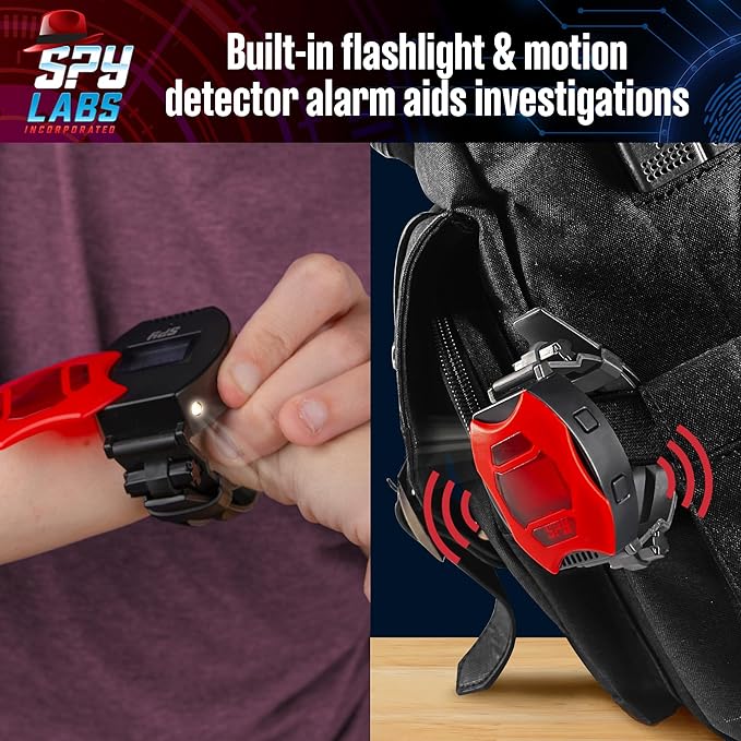 Thames & Kosmos Spy Labs: 9-in-1 Spy Watch | Time, Date, Alarm Clock, Stopwatch, Magnifying Glass, Secret Message Tools & More| Essential Gadget from The Detective Gear Experts for Young Investigators