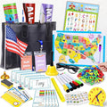 Gifts2U Pretend Play School Sets for Kids - With Teacher Bag, Whiteboard, Learning Clock, Educational Posters and Teaching Toy Supplies.