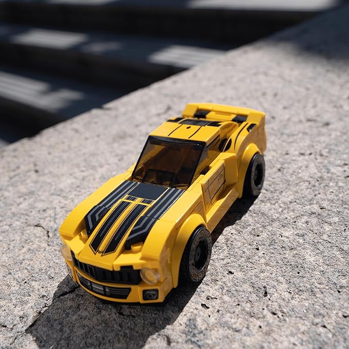 Block Builder Racing Car Building Block Set. Racing Car Building Blocks for Kids and Adults (Yellow)