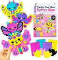 VKPI 4 Pieces EVA Foam Art Crafts Gift Kit, Creative Make Your Own Butterflies, Cartoon Paper Craft Projects for Kids Ages 4+ Toddler, Preschool Learning Toy for Birthday Party Favor Supplies