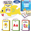 Baby Shark Flash Cards for Toddlers 2-4 Years | Sensory Toys for Autism and Autistic Non-Verbal Kids Ages 2 3 4 5 6 | Speech Therapy Learning Toys with Music, Phrases, ABC, Numbers, Sight Words