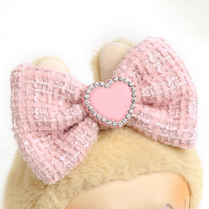 Premium Doll Clothes for Labubu - Luxury Chic Style Set for 17cm Dolls, Doll Outfit for Display, Collectors, Gift - Cute Miniature Fashion Accessories - Pink Heart (No Dolls)