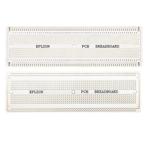 3pcs 6.8"x2.05" Breadboard Solderable Prototype PCB Board Kit for Electronics Projects Compatible for DIY Soldering Circuits Projects Prototype Board,White
