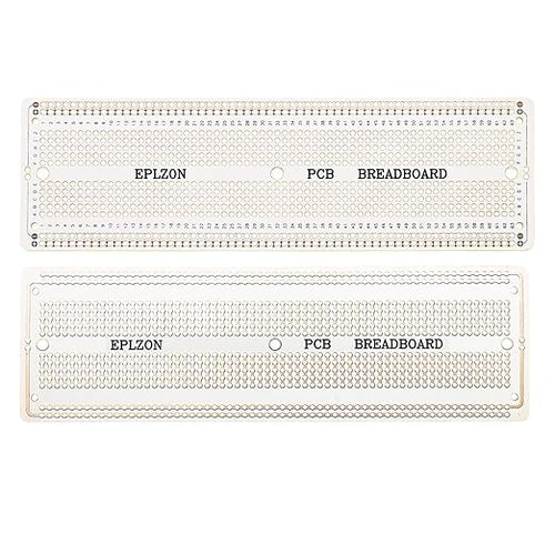 3pcs 6.8"x2.05" Breadboard Solderable Prototype PCB Board Kit for Electronics Projects Compatible for DIY Soldering Circuits Projects Prototype Board,White