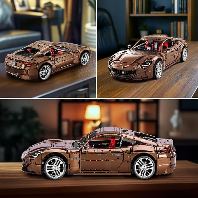 Reobrix Sports Car Building Blocks Set for Adults, Remote Control 1:8 Racing Car Vehicle Toy Model Building Kit for Kids, 11009, Creative Gifts for Boys Girls Adults 14+ (5480PCS)