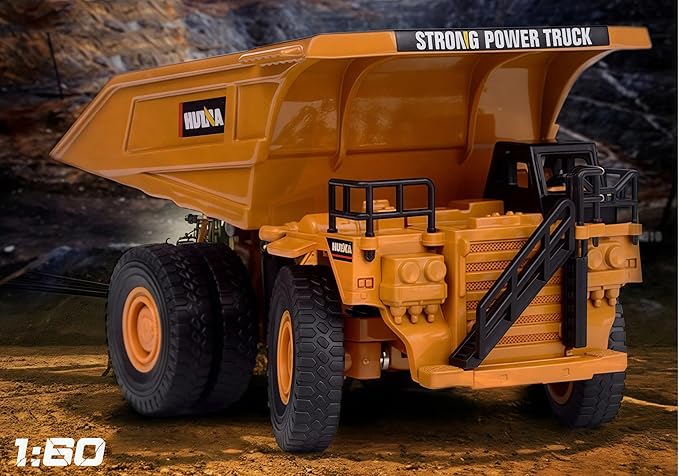 Gemini&Genius Dump Truck Toy for Kids, Alloy Construction Vehicle Toy 1:60 Scale Diecast Site Dumper Collectible Alloy Model Toys for Kids and Decoration for House