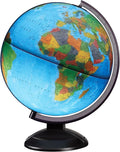 Replogle Ready to Assemble Illuminated World 12" Diameter Globe, USA Cartography, Modern Acrylic Stand and Blue Ocean Globe Ball. Easy to assemble globe that shows both Political and Vegetative information including political borders and provincial bor...
