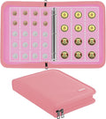 Coin Collection Book for Collector,260 Pockets Fireproof Coin Collection Holder Album,Coin Collection Organizer Storage Box Case Album for 20/25/ 27/30/ 38mm Coins,Pink
